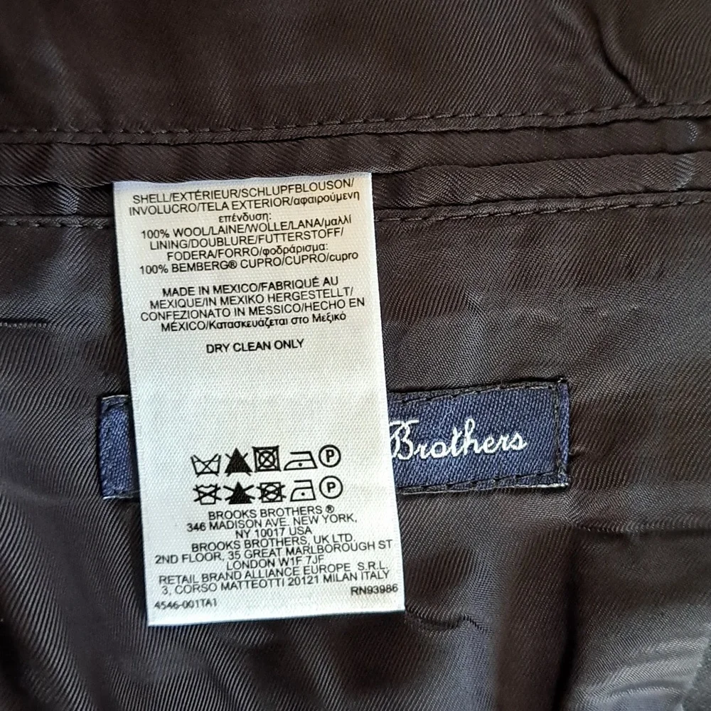 Brooks Brothers Boys Formal Navy Wool Blazer/Sport Coat Lined Gold‎ Buttons S-14